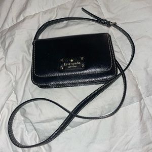 kate spade Black Leather Crossbody Bag